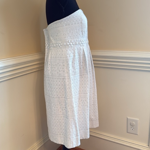 NWT LILLY PULITZER Betsey dress LWD‎ Eyelet classic we white lace Sz 10 - Picture 4 of 15